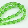 Material de cuentas hecho a mano para manualidades, accesorios de flores, cuentas sueltas, cristal, agujero mediano, cuentas de gota 10x 15 mm 50/tira