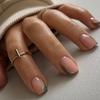 Primavera Nova Francês Verde Costura Vestir Armadura Curta Quadrada Manicure Unhas Postiças Cross-border Hot Vestível Armadura