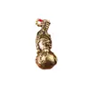 Llavero de calabaza trepadora vintage hecho de latón macizo, cordón para llaves tejido a mano, se puede usar como colgante de cadena para teléfono