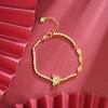 Pulseira de ouro de areia do Vietnã maré nacional gota óleo contas fio pulseira borboleta feminina luxo leve nicho sentimento por muito tempo não desbota joias por atacado