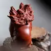 Mascota de té de arcilla púrpura Yixing, Figura de Tian Shi Zhong Kui, Juego de té hecho a mano Dahongpao, Accesorio de escultura para mesa de té, Cerámica, Se puede usar para la ceremonia del té