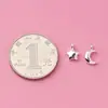 Colgante de Joyería Maciza de Plata 925 Colgante Estrella Luna Material para Joyería Hecha a Mano DIY Accesorios para Pulseras