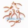 N28 Accesorios para Joyería DIY Collar con Microincrustaciones Hueso de la Fortuna Labios Rojos Ángel Flecha de Cupido Colgante Pequeño