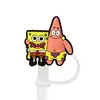 Desenho Animado Série Bob Esponja Fofo Borracha Macia Tampas para Canudo Protetores à Prova de Poeira para Canudos 8/10mm Venda por Atacado em Estoque