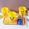 Taza para Gárgaras Infantil Taza para Lavar Casa Pato Amarillo Taza con Cepillo Infantil Dibujo Animado Depósito para Cepillo de Dientes Engrosado Resistente a Caídas Cubo para Cepillo de Dientes