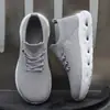 Sapatos casuais esportivos masculinos de verão, leves, para pés largos, com malha respirável, alargados, de tricô fly-knit, sapatos tipo meia com sola grossa, sapatos para caminhada