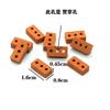 Miniaturas de tijolos de 1 a 16, simulação de tijolos vermelhos pequenos, feitos à mão, para construção de micropaisagens, casas de brinquedo (Aliança)