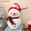 Invierno Lindo Peluche Muñeco de Nieve Colgante Mochila Llavero Colgante Decorativo Colgante de Muñeco de Navidad Regalo