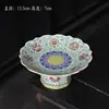 Bandeja de Frutas de Alto Pé em Porcelana Azul e Branca Estilo Chinês Bandeja de Petiscos para Mesa de Centro Bandeja de Suprimentos de Petiscos de Frutas Secas de Alto Pé Cerâmica