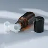 Rolamento de Esferas com Tampa Preta de 18 Dentes Tampa de Plástico Aço Inoxidável 304 Óleo Essencial Adequado para Vidro Farmacêutico DoTERRA