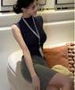 Traje de falda de cintura alta y cadera con top corto sin mangas ajustado de verano 2025 para mujer estilo 'Hermana Mayor' de Mingjun Pura Deseo