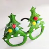 Navidad Adultos y Niños Polvo de Colores Decorativo Juguete Gafas Forma de Árbol de Navidad de Santa Claus Maquillaje Fiesta Navideña