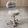 Taburete de Belleza, Taburete Giratorio Ajustable para Salón de Belleza, Taburete de Peluquería, Taburete Redondo para Barbería, Silla Redonda para Maquillaje en Casa