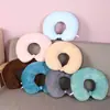 Almohada de Felpa Simple en Forma de U al por Mayor para Conducir, Viajes, Soporte Cervical, Almohada para Siesta, Regalos Promocionales para Eventos de Empresa con Impresión de Logo