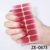 Fábrica Zhengxiang Personalizado OEM Cor Sólida Gradiente Filme para Esmalte de Unha Pasta de Unha 16 Dedos Transfronteiriço Adesivo Impermeável Pasta de Unha ODM