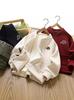 Chaqueta de Béisbol con Forro de Polar Nuevo de Invierno 2024 para Niños Abrigo para Niños Uniforme Escolar Pieza Mágica para Niños Mayores Deportes Casual Versátil