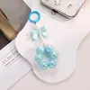 Nuevo Colgante Llavero de Coche con Lazo de Perlas Acrílicas Anillo de Color Caramelo Accesorios de Perla Decoración de Bolso