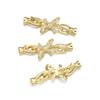 Hebilla de Lazo de Circonita Rellena de Oro de 18K con Perla Hebilla en Forma de Flor Accesorios de Joyería DIY Conexión de Cadena para Suéter Hebilla de Acabado Cabeza