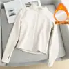 Jaqueta de Yoga com Forro de Fleece e Espessada, Manga Longa Elástica de Primavera para Esportes e Fitness, Top de Corte Justo, Exclusivamente para Vendas Transfronteiriças