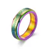 2021 Nuevo Anillo Minimalista de Transferencia para Hombres de Acero de Titanio Cadena Giratoria Grabada Anillo de Dominio Individualidad Fabricante