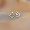 Pendientes de Tachuela de Flor de Perla Esmaltada de Plata de Ley 925 con Circonita para Mujer, Nuevo Estilo Popular, Joyería para Orejas de Lujo Ligero de Alta Gama, Clásicos