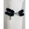 Novo Cinto de Pelo de Coelho D. I .A OOTD Cinto Mao Mao Europa e América Transfronteiriço Quente Sexy Garota Picante Cobertura de Cintura Cinto Largo