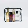 Bolsa de Cosméticos Transparente de PVC de Gran Capacidad Bolsa de Tocador Portátil para Viaje Bolsa de Almacenamiento de Alta Apariencia Personalizada para Influencers de Internet