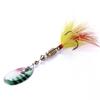 HENG JIA Hengjia popular 7cm5.5g metal lentejuelas giratorias equipo de pesca color pluma anzuelo lentejuelas señuelo cebo