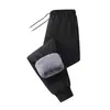 Calça Grossa Aconchegante Forrada com Fleece Outono Inverno para Homens, Tamanho Grande Algodão Casual Esportiva, Calça Quente de Pai Transfronteiriça