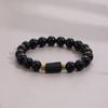 Pulsera de cuentas de obsidiana natural de turmalina de 6/8/10 mm nueva de Amazon transfronteriza joyería al por mayor para hombres y mujeres