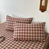 2026 Nuevo Modelo Funda de Almohada de Algodón Puro Teñido en Hilo Algodón Lavado Pieza Única