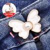 Borboleta Cintura Botão Punch-free Calças Saia Jeans Cintura Mudança Pequeno Artefato Fixo Pérola Botão de Aperto