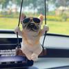 Bulldog pingente de carro espelho retrovisor pingente de carro pingente de carro cachorrinho fofo pouco fresco diy jóias