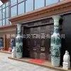 Jarrón de suelo grande de porcelana azul y blanca de Jingdezhen con paisaje, una pieza decorativa para la inauguración de un hotel o un hogar, jarrón grande de cerámica estilo chino