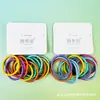 Tarjeta Fija Colorida 12 Gomas Elásticas de Goma Fina para Coletas de Niños, Gomas Elásticas para Bebés Que No Dañan el Cabello, Gomas Elásticas para Pulgar