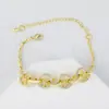 Pulsera geométrica creativa de microincrustaciones de circonita de venta caliente transfronteriza europea y americana para mujer, cobre chapado en oro real, joyería de moda al por mayor