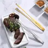 Pinças para Churrasco Coreano de Aço Inoxidável 304 para Cozinha Doméstica Alimentos para Churrasco Bife Cozinha Coreana Pinças de Buffet