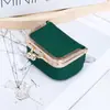 Couro Bovino de Primeira Camada Nova Bolsa Compacta Dourada Anel de Diamante Bolsa para Joias Couro Genuíno Mini Anel Colar Brincos Caixa de Joias para Mulheres
