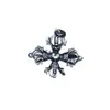 Colgante de Flor de Cruz Vajra de Plata de Ley S925 para Hombres y Mujeres, Colgante de Collar de Estilo Étnico Vintage Desgastado al por Mayor