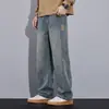 Jeans de Pierna Ancha Lavados 2026 Nuevo Estilo para Hombre Rectos Holgados Retro Americano Pantalones Largos para Hombre Pantalones Rectos para Adolescentes