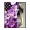 Adecuado para Funda de Teléfono Móvil Samsung S25Ultra S26 Cubierta Protectora A16 Margarita Morada Funda de Vidrio S23 Nuevo A90 Flor