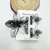 Novo Conjunto de Outono e Inverno Cruzado com Plumeria Escovada Presilha de Cabelo Bauhinia Estilo Festivo Elegante Presilha de Tubarão Acessórios de Cabelo Presilha de Cabelo
