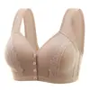Sutiã com Aro Frontal de Copas Fixas para Mães de Meia-Idade e Idosos, Lingerie Feminina Tamanho Grande Sem Aro, Sutiã de Tamanho Grande Estilo Camiseta Fina