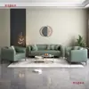 Sofá de tela técnica para apartamentos pequeños, modelo moderno para salas de estar, tiendas de ropa y propiedades de alquiler, disponible en opciones de dos y tres plazas, sofá pequeño retro de lujo ligero