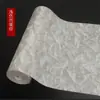 Papel de Rollo Largo con Patrón de Corteza Arrugada, Rollo de Obra de Creación de Caligrafía Elegante Gris Estilo Antiguo Profundo Vintage, Papel para Caligrafía y Pintura