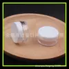 Caja redonda blanca 3G empaque de crema caja redonda botella de mascarilla labial caja de polvo de brillo 3G kit de viaje caja de crema caja de ungüento