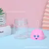 Botella de empaque plástico transparente de dibujos animados para mascotas botella de empaque linda botella de almacenamiento de alimentos y galletas frasco de empaque para diadema infantil