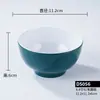 Tigela Pequena de Melamina Bicolor A5, Tigela Redonda Espessa para Arroz, Tigela para Molho de Hot Pot, Tigela Pequena para Sopa, Louça de Imitação Porcelana, Melamina Espessa