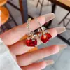Pendientes de Flor de Cristal Verde Diamante Brillantes y Elegantes para Mujer, Pendientes Únicos y Exagerados para Mujer