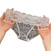 Ventas Directas de Fábrica Superventas Transfronterizos Encaje Estampado de Leopardo Tentación Sexy Calzones para Mujer Correas Finas Malla Hueca Tangas para Chica Picante